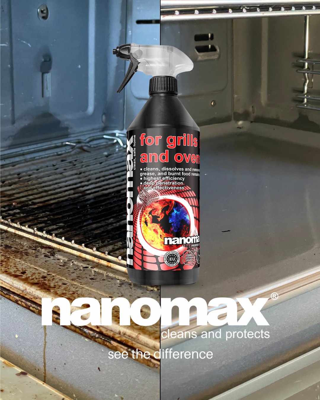 nanomax® för grillar, ugnar och eldstäder