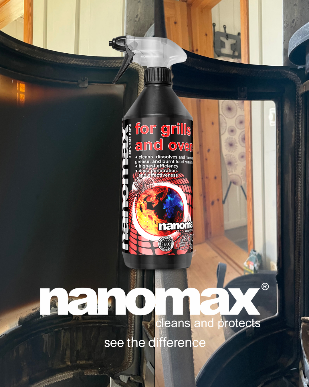 nanomax® för grillar, ugnar och eldstäder